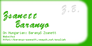 zsanett baranyo business card